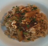 Arroz con peras y nueces